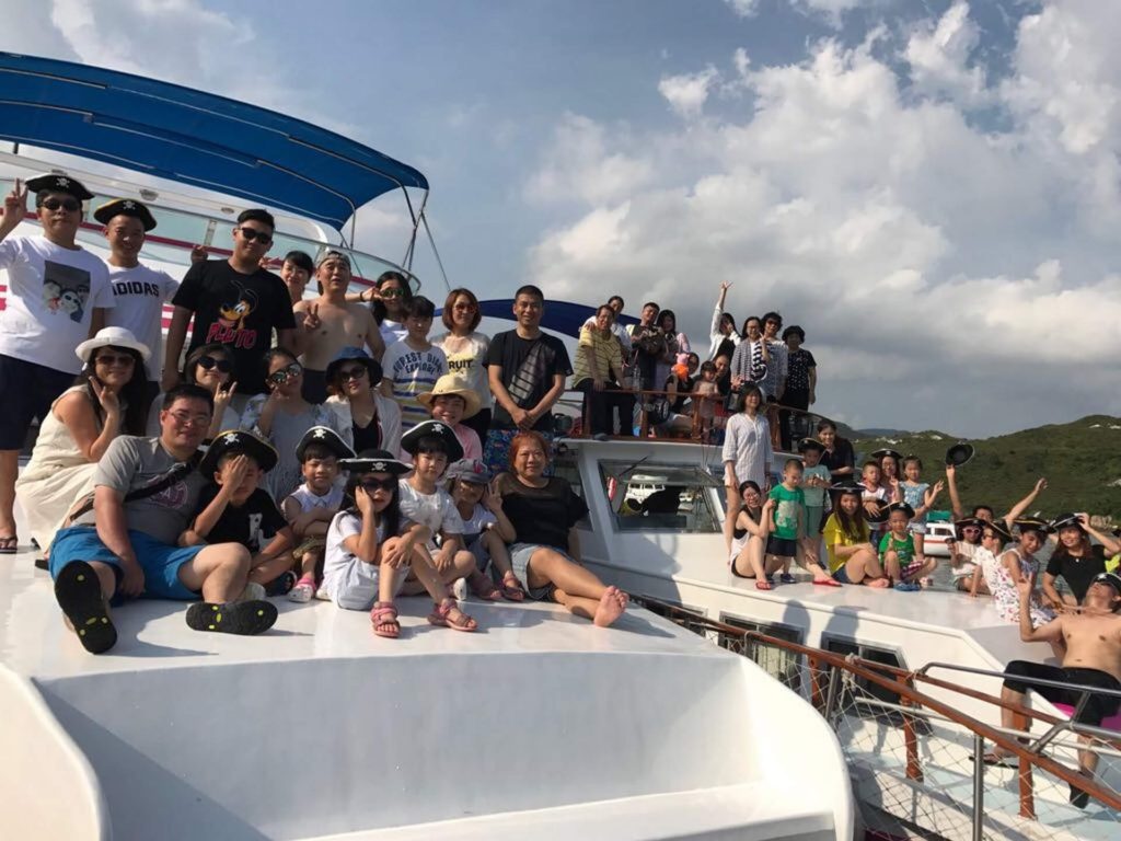 Big Family Gathering on two boats