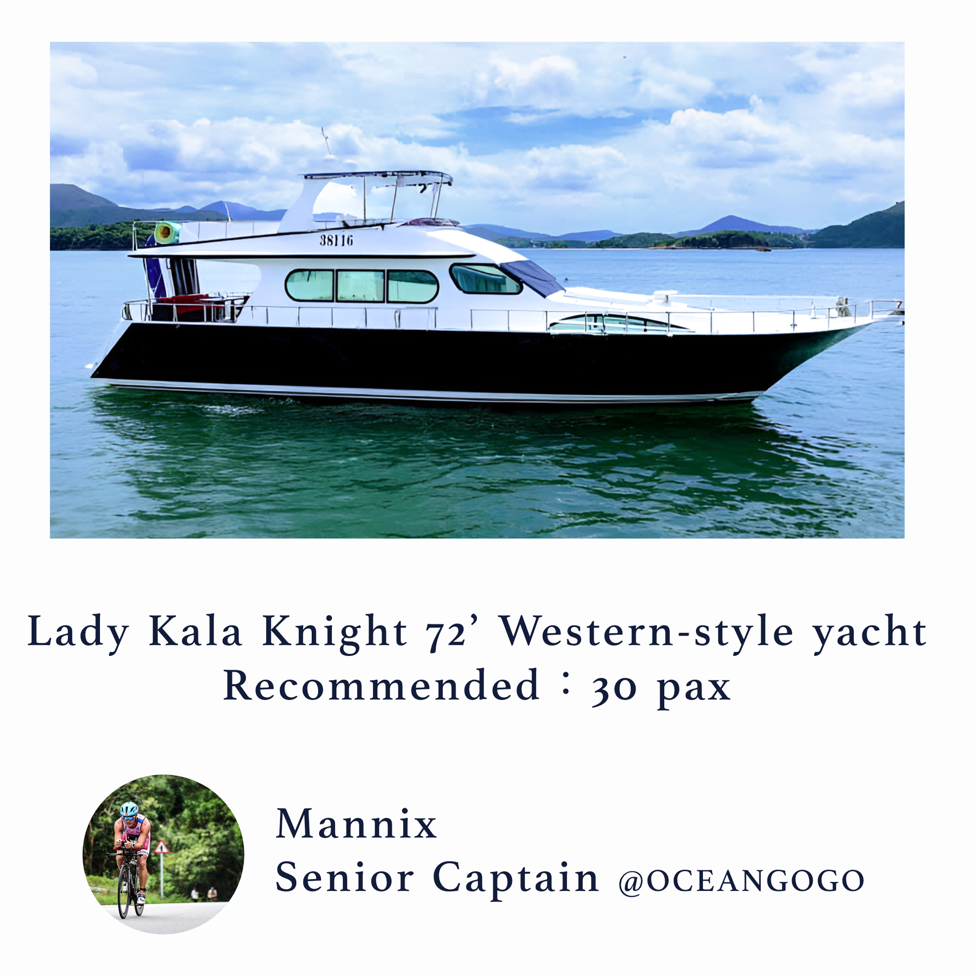 Lady Kala Knight 72 Western Style Yacht