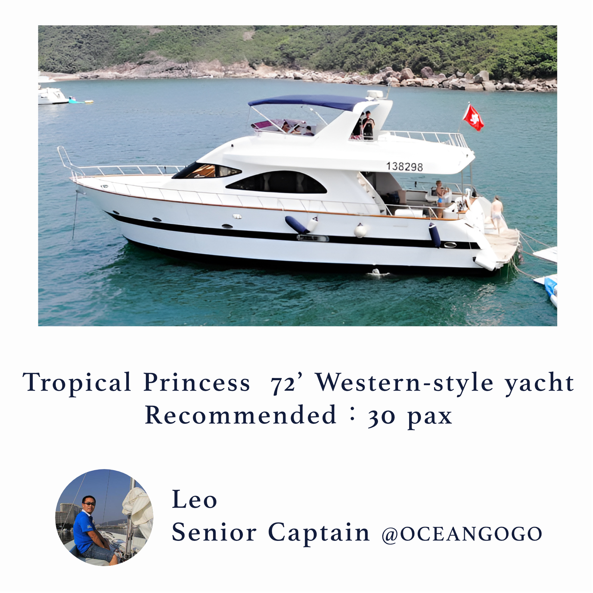 Tropical Princess 72 western-style yacht
